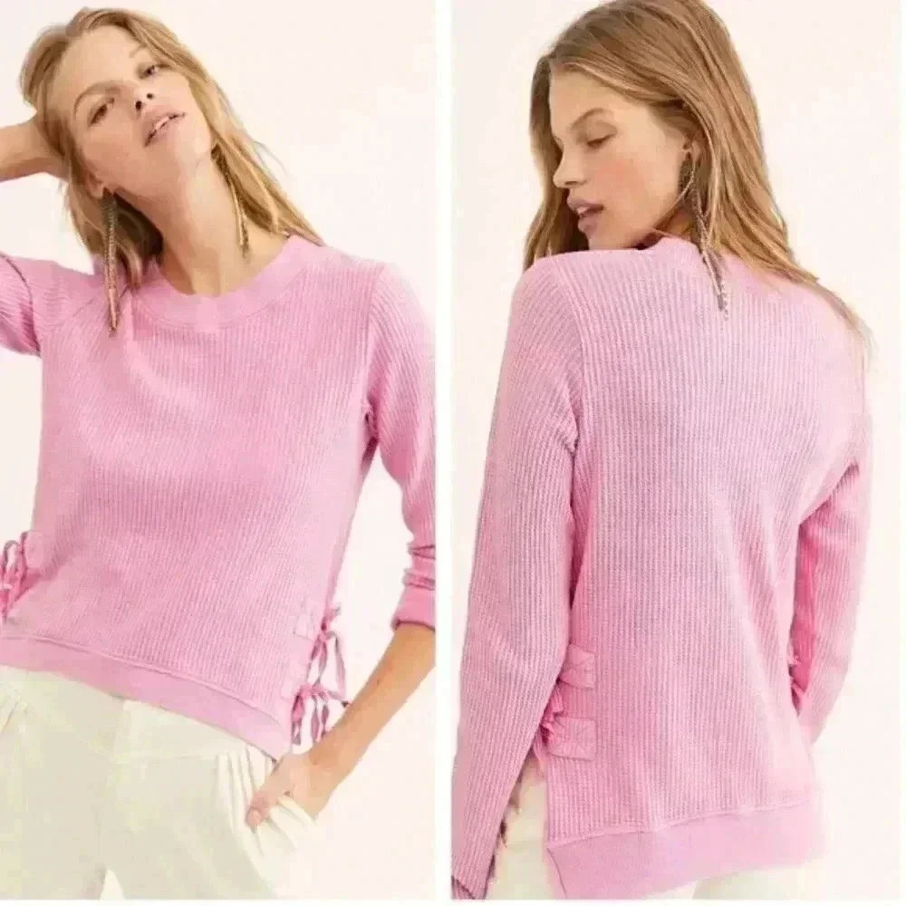 Free People Cropped Interlaken Thermal Top